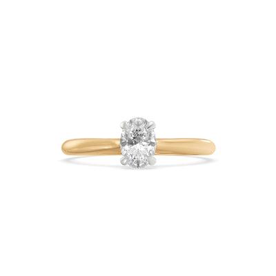 0.5 Carat Oval Solitaire 9KT Gold Laboratory Grown Diamond Ring