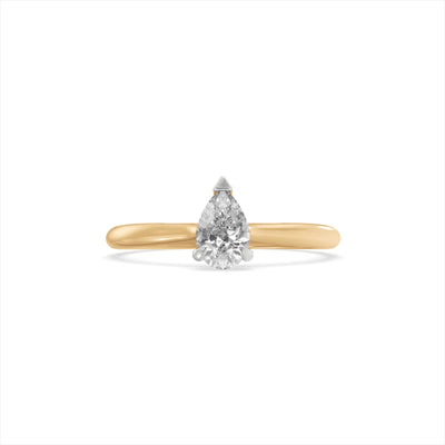Pear Solitaire 9KT Gold Laboratory Grown Diamond Ring