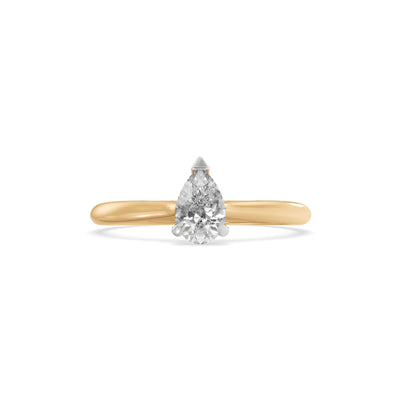 0.5 Carat Pear Solitaire 9KT Gold Laboratory Grown Diamond Ring
