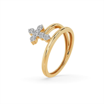 Opaline Bloom 9KT Gold Laboratory Grown Diamond Ring