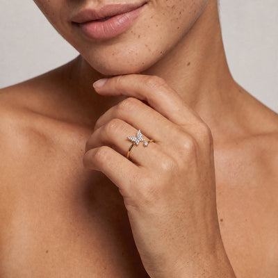 Butterfly Waltz 9KT Gold Laboratory Grown Diamond Ring