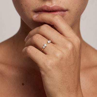 Diamond Mosaic 9KT Gold Laboratory Grown Diamond Ring