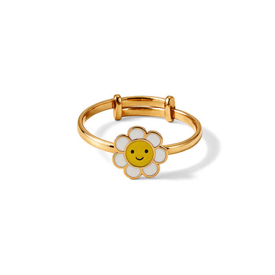 Cheerful Daisy 9KT Gold Ring for Kids