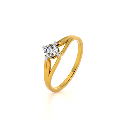 Radiant Crest 9KT Gold Laboratory Grown Diamond Ring