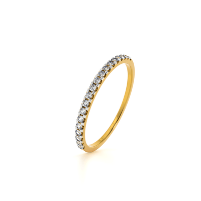 Classic Shine 9KT Gold Laboratory Grown Diamond Ring