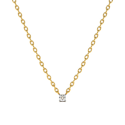 0.07 Carat Solo Glow 9KT Gold Laboratory Grown Diamond Pendant