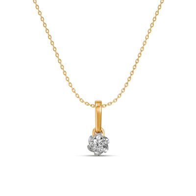 Floral Spark 9KT Gold Laboratory Grown Diamond Necklace