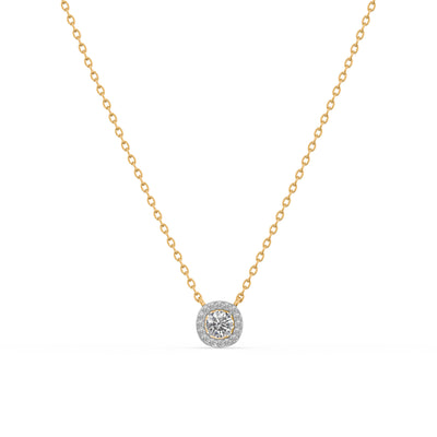 Modern Radiance 9KT Gold Laboratory Grown Diamond Necklace