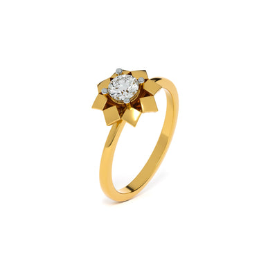 Framed Sparkle 9KT Gold Laboratory Grown Diamond Ring