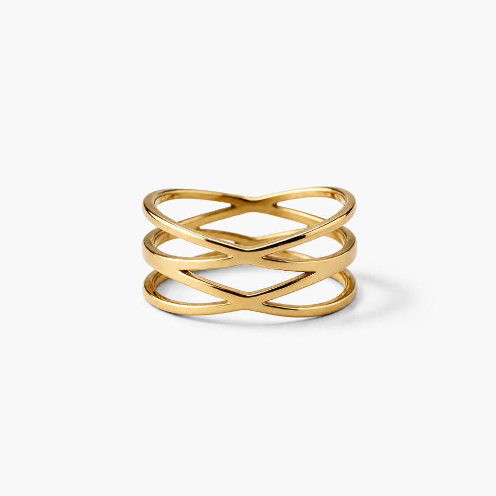 Twist Cross Cage Ring