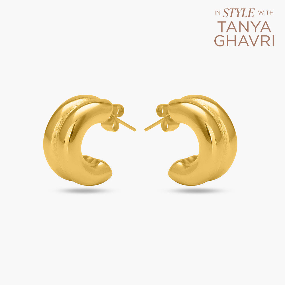 Plain Chunky Hoop Earrings