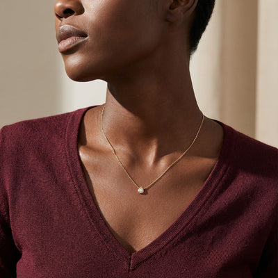 Tear of Light 9KT Gold Laboratory Grown Diamond Necklace