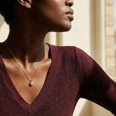 Tidal Teardrop 9KT Gold Laboratory Grown Diamond Necklace