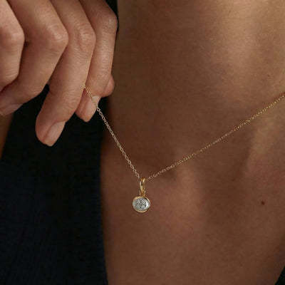 Sparkling Eye 9KT Gold Laboratory Grown Diamond Pendant