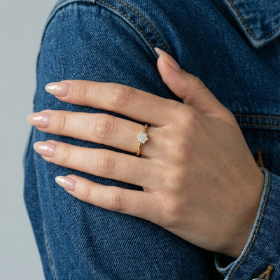 Blossom Spark 9KT Gold Laboratory Grown Diamond Ring