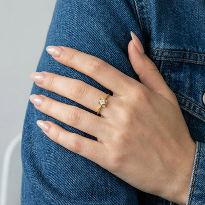 The Clover 9KT Gold Laboratory Grown Diamond Ring