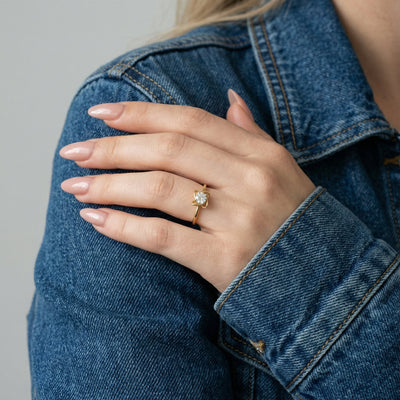Etoile Cluster 9KT Gold Laboratory Grown Diamond Ring