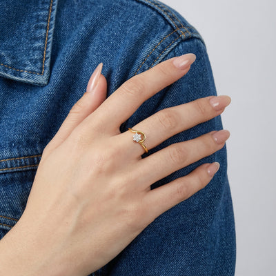 Flora Glow 9KT Gold Laboratory Grown Diamond Ring