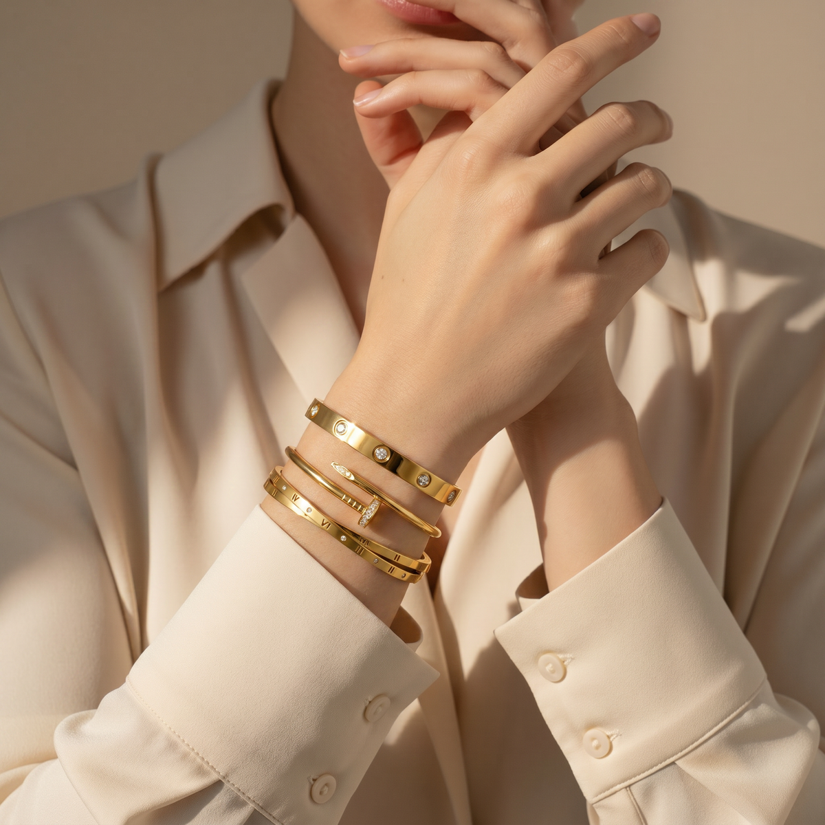 Nail Bangle Bracelet