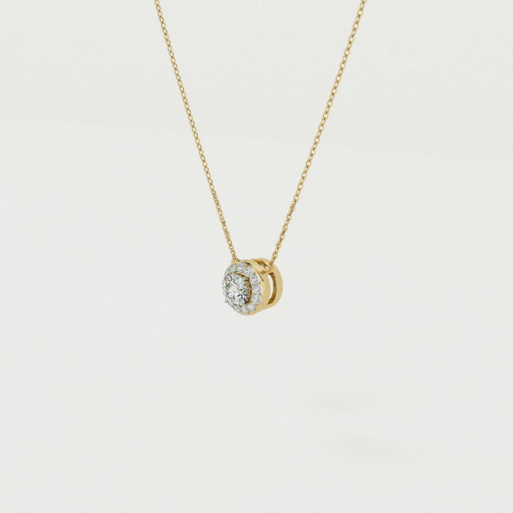 0.37 Carat Aurelian Bloom 9KT Gold Lab Grown Diamond Necklace
