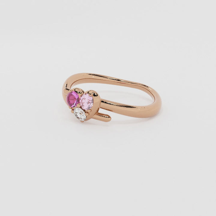 Rose light Rose Gold 925 Silver Ring