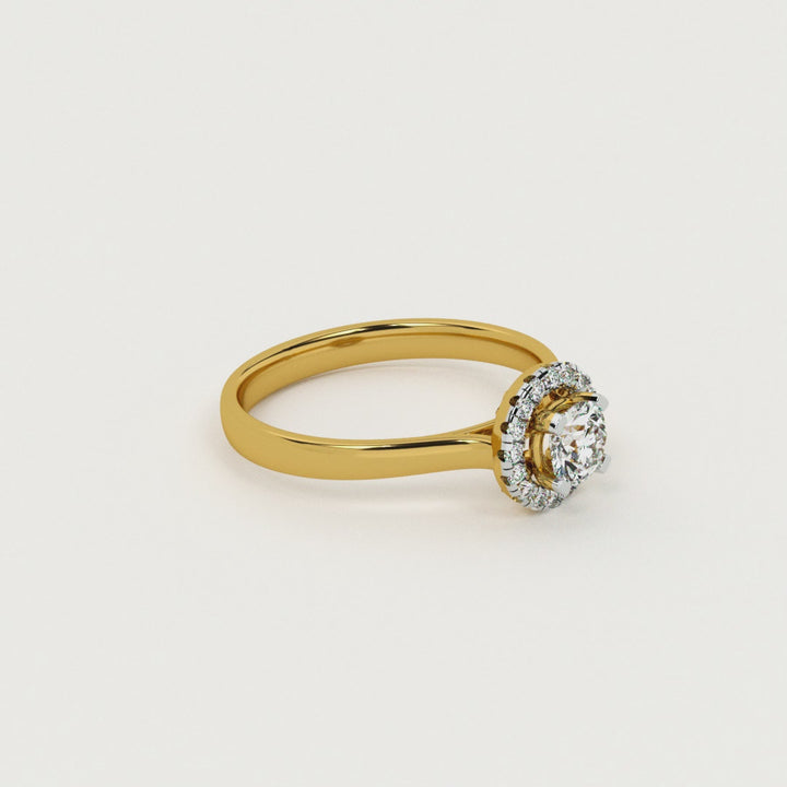 Radiant Halo 9KT Gold Lab Grown Diamond Ring - 1