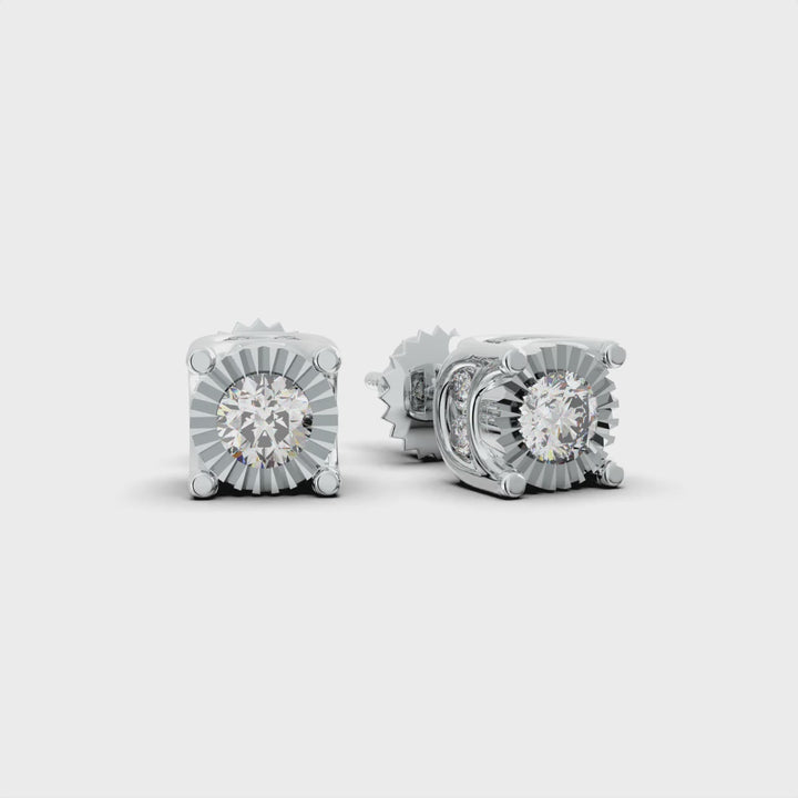 Refined Glow 925 Sterling Silver Lab Grown Diamond Earrings - 1