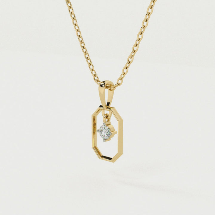 Vera Glow 9KT Gold Lab Grown Diamond Pendant