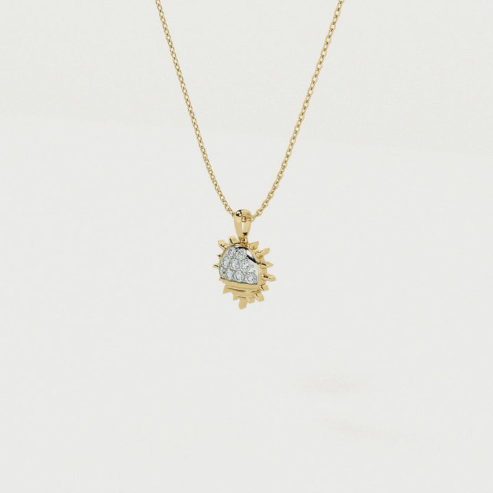 Solar Gleam 9KT Gold Lab Grown Diamond Necklace