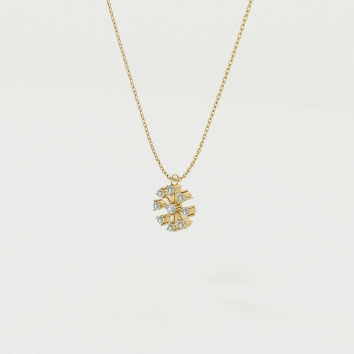 Boundless Stone 9KT Gold Lab Grown Diamond Necklace