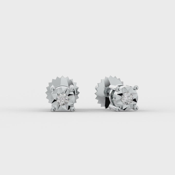 Divine Sparkle 925 Sterling Silver Lab Grown Diamond Earrings - 2