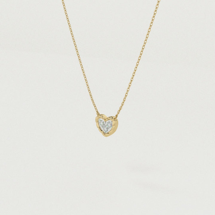 Sweetheart Aura 9KT Gold Lab Grown Diamond Necklace