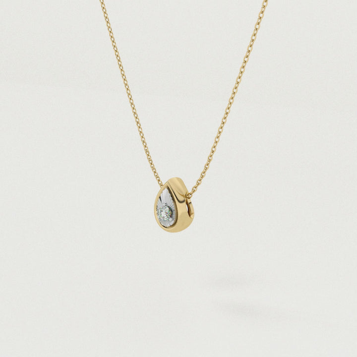 Tear of Light 9KT Gold Lab Grown Diamond Necklace