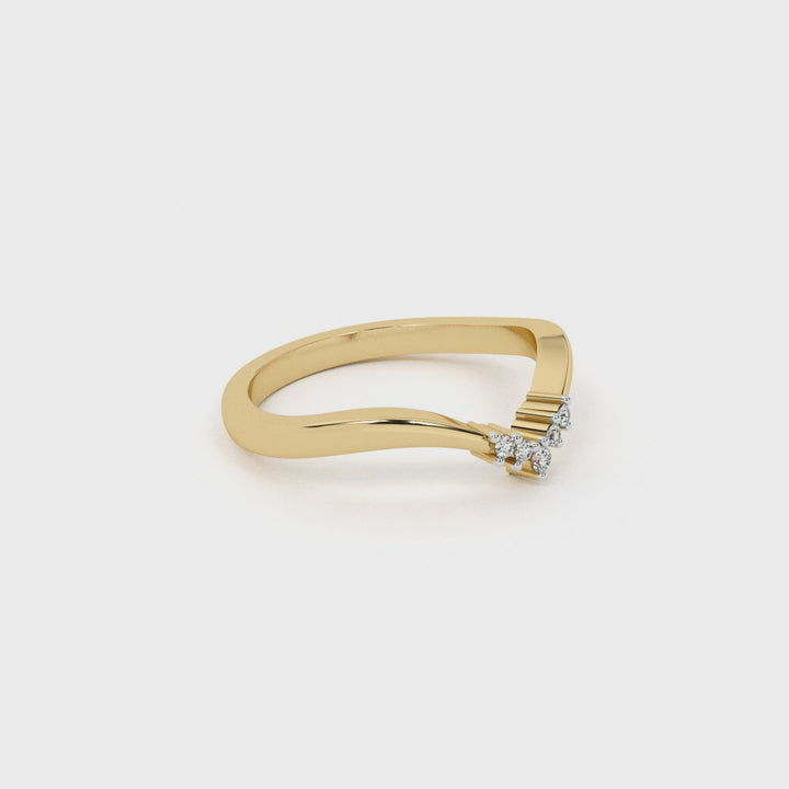Grace Curve 9KT Gold Lab Grown Diamond Ring - 3