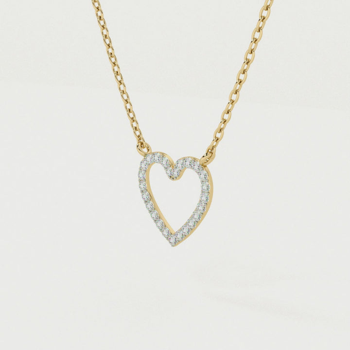 Pure Heart 9KT Gold Lab Grown Diamond Pendant