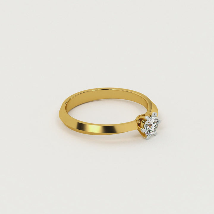 Classic Solitaire 9KT Gold Lab Grown Diamond Ring - 4