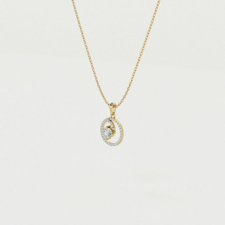 Eternal Circle 9KT Gold Lab Grown Diamond Pendant
