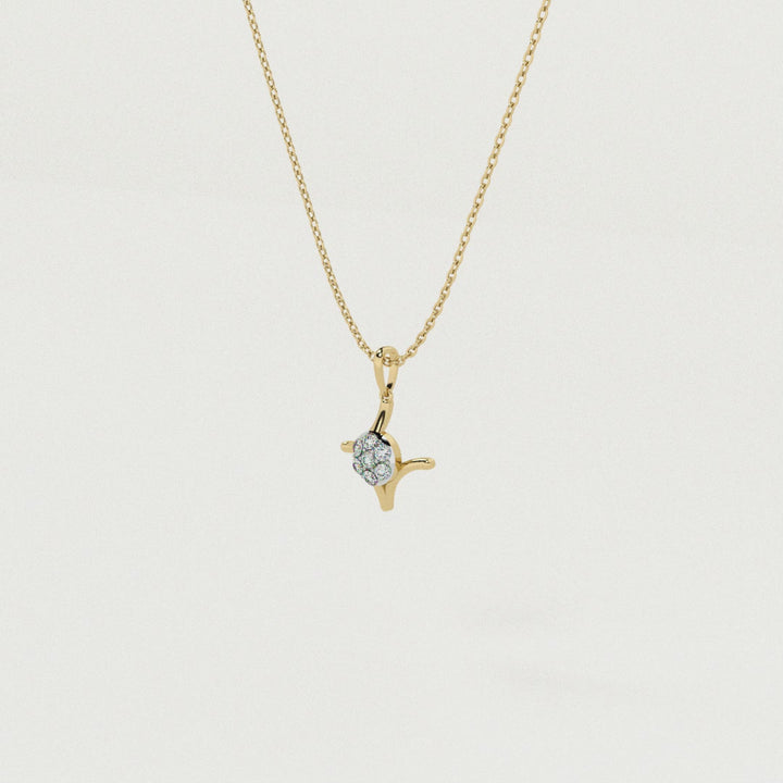 Charm Axis 9KT Gold Lab Grown Diamond Necklace