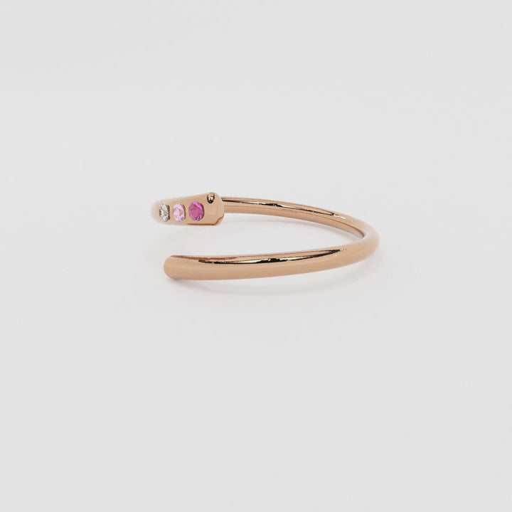 Rosy Drift Rose Gold 925 Sterling Silver Ring
