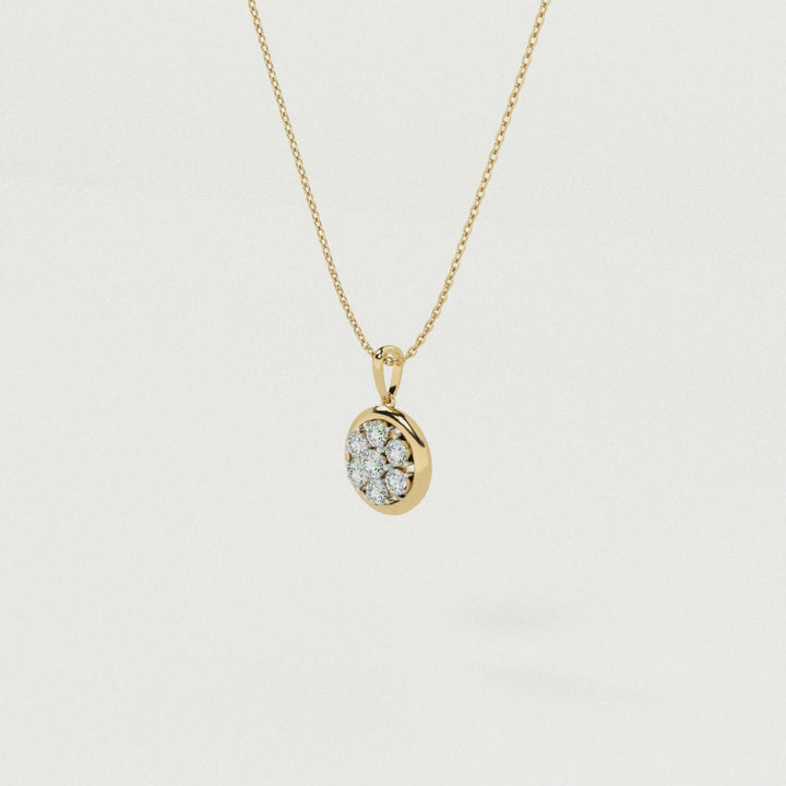 Ethereal Bloom 9KT Gold Lab Grown Diamond Necklace